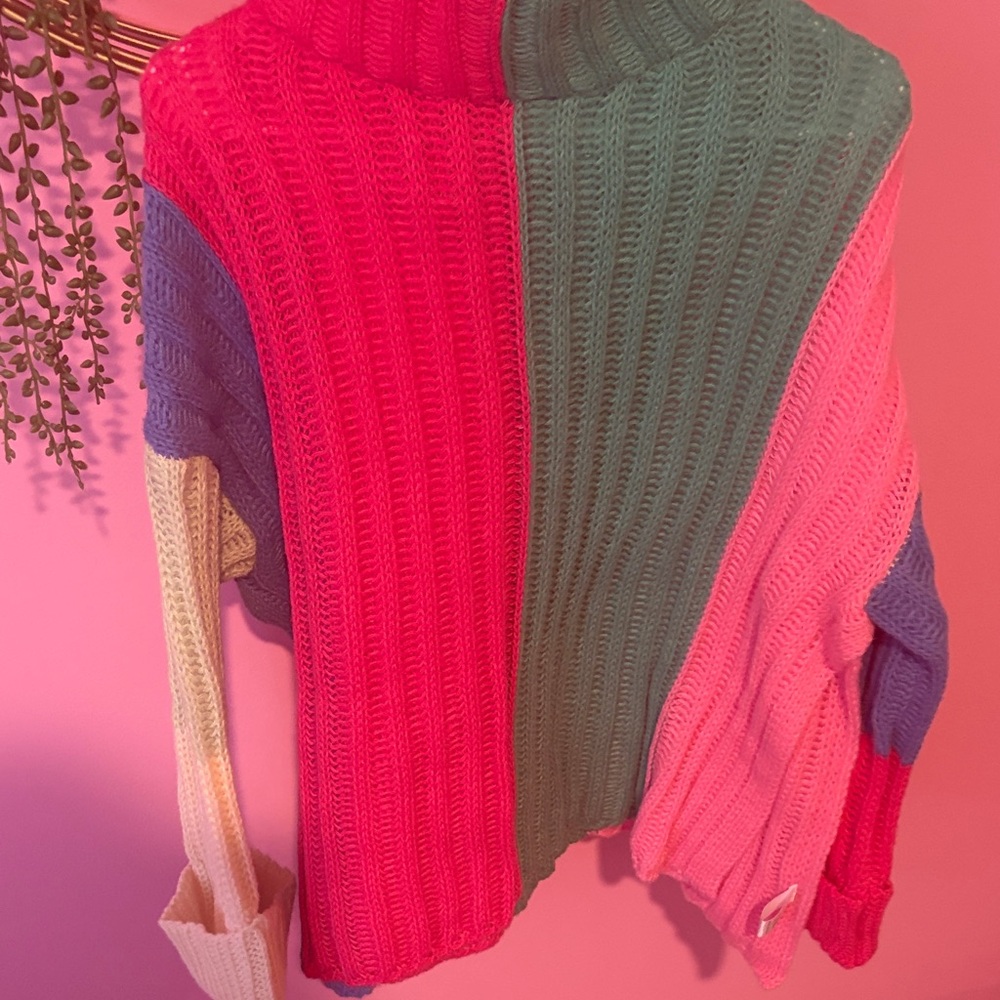 BiBi Multicolor Cowl Neck Sweater